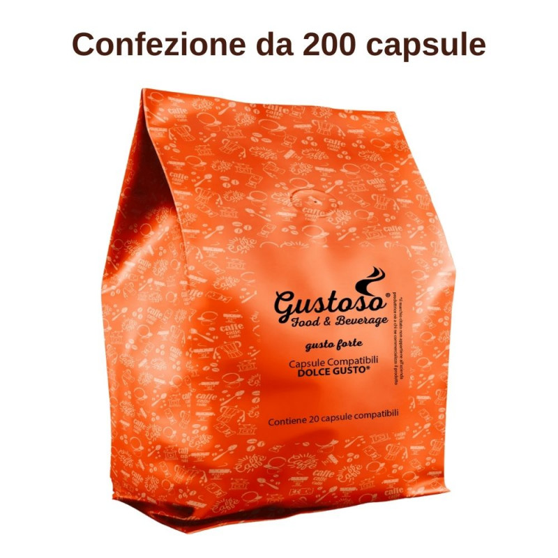 200 Capsule Compatibili Con Le Macchine Nescafè Caffè Dolce Gusto +